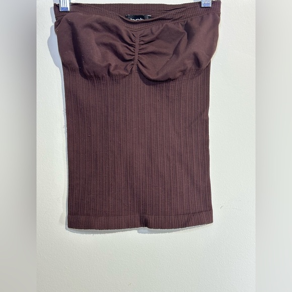 Bebe Ribbed Tube Top – Brown (P/S) - Picture 2 of 6